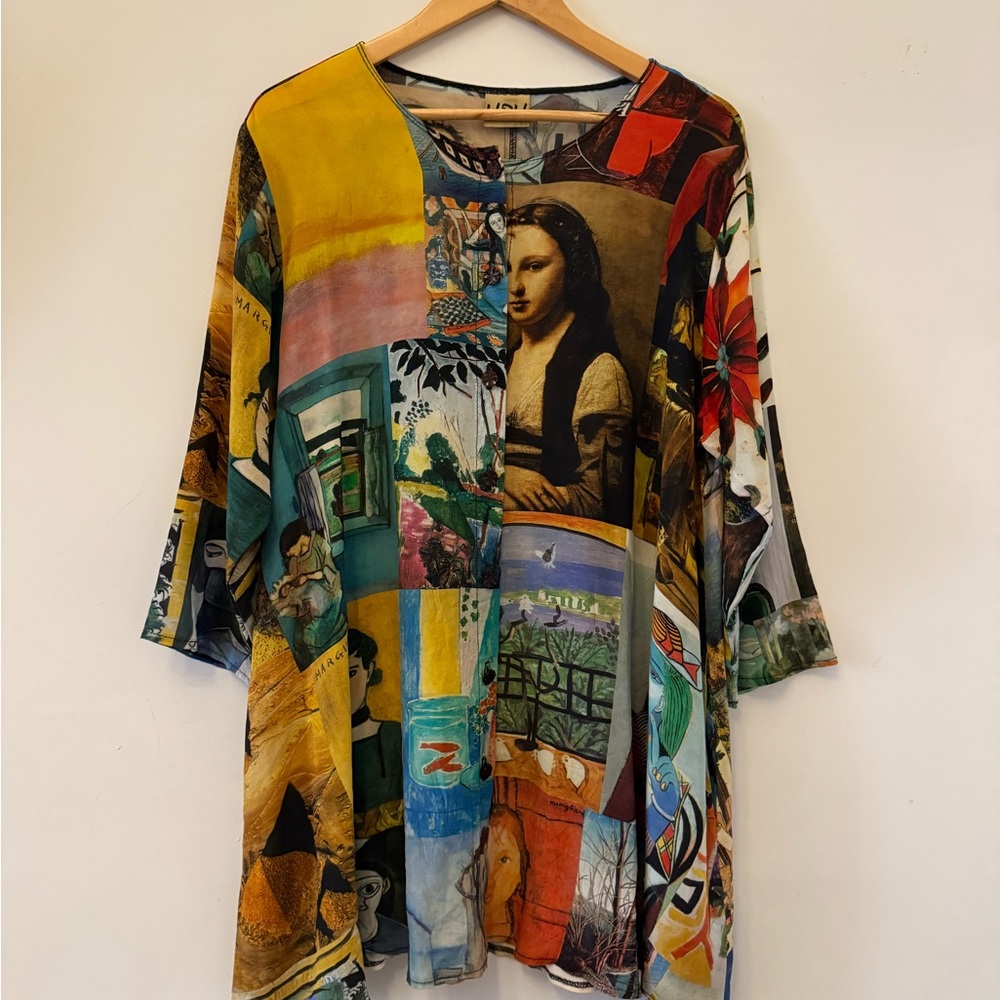 100% Silk | Painting Patchwork Women's Tunic
